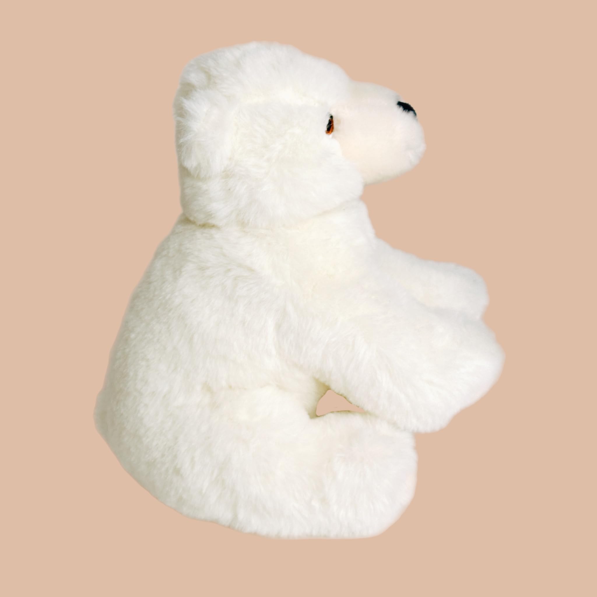 Eco-Friendly Deluxe Paws 100% Recycled Plush Polar Bear Toy - Sustainable Pet Chew Toy for Dogs & Puppies, Perfect for Indoor Playtime & Training Rewards