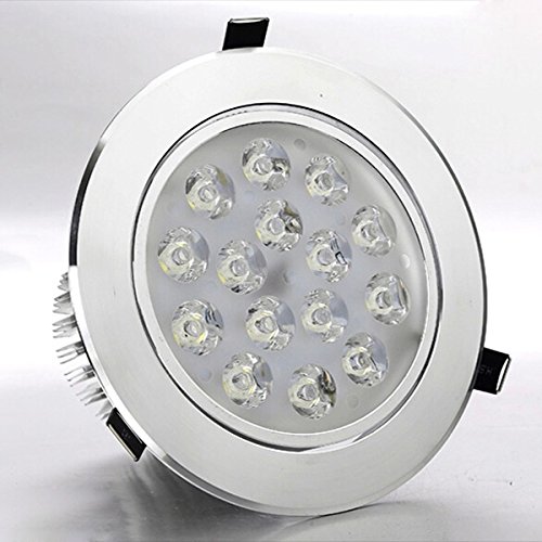 15W LED Ceiling Spot Light Fixture with Frosted Glass - Warm White 3000K, Dimmable Recessed Lighting for Kitchen, Living Room, Bedroom, and Cabinet Illumination
