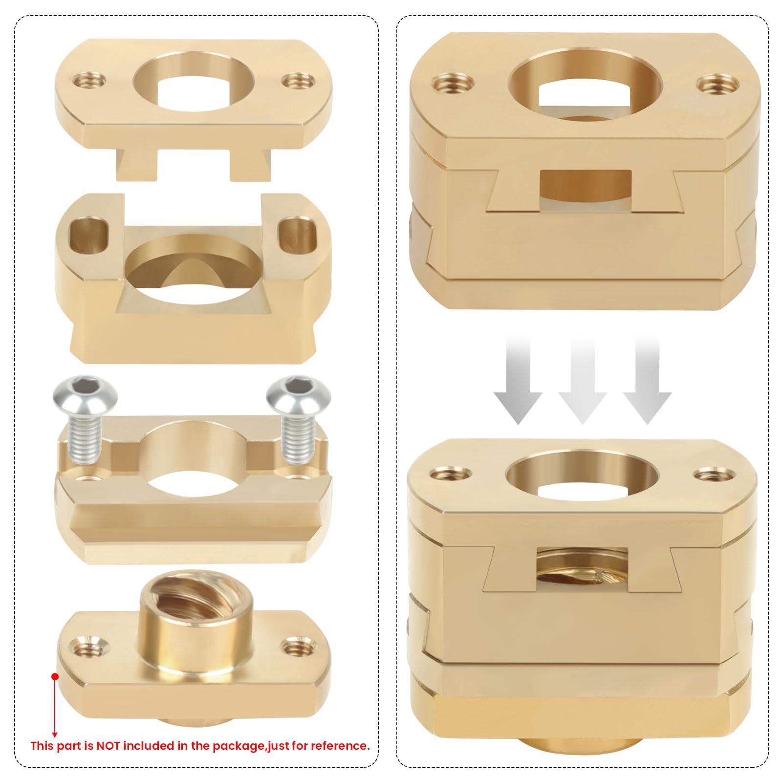 Ender 3 Z-Axis T8 Anti-Backlash Coupler for 3D Printers - Ender 3 Pro/V2/Neo/S1, Ender 5, CR10