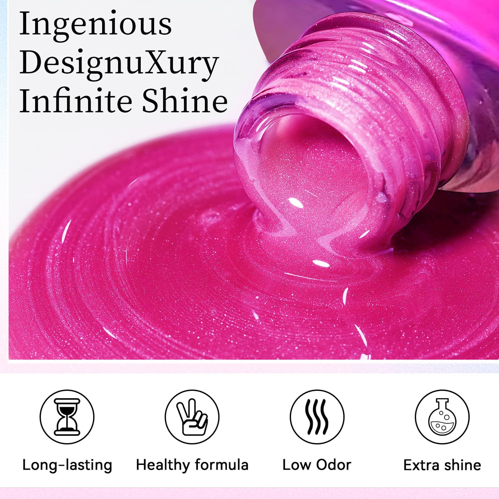 Hot Pink Jelly Cat Eye Gel Nail Polish - Magnetic Nail Polish Gel with Glossy Finish, Translucent & Glass Effect for Girls & Women - Perfect for Parties, Weddings, and Special Occasions