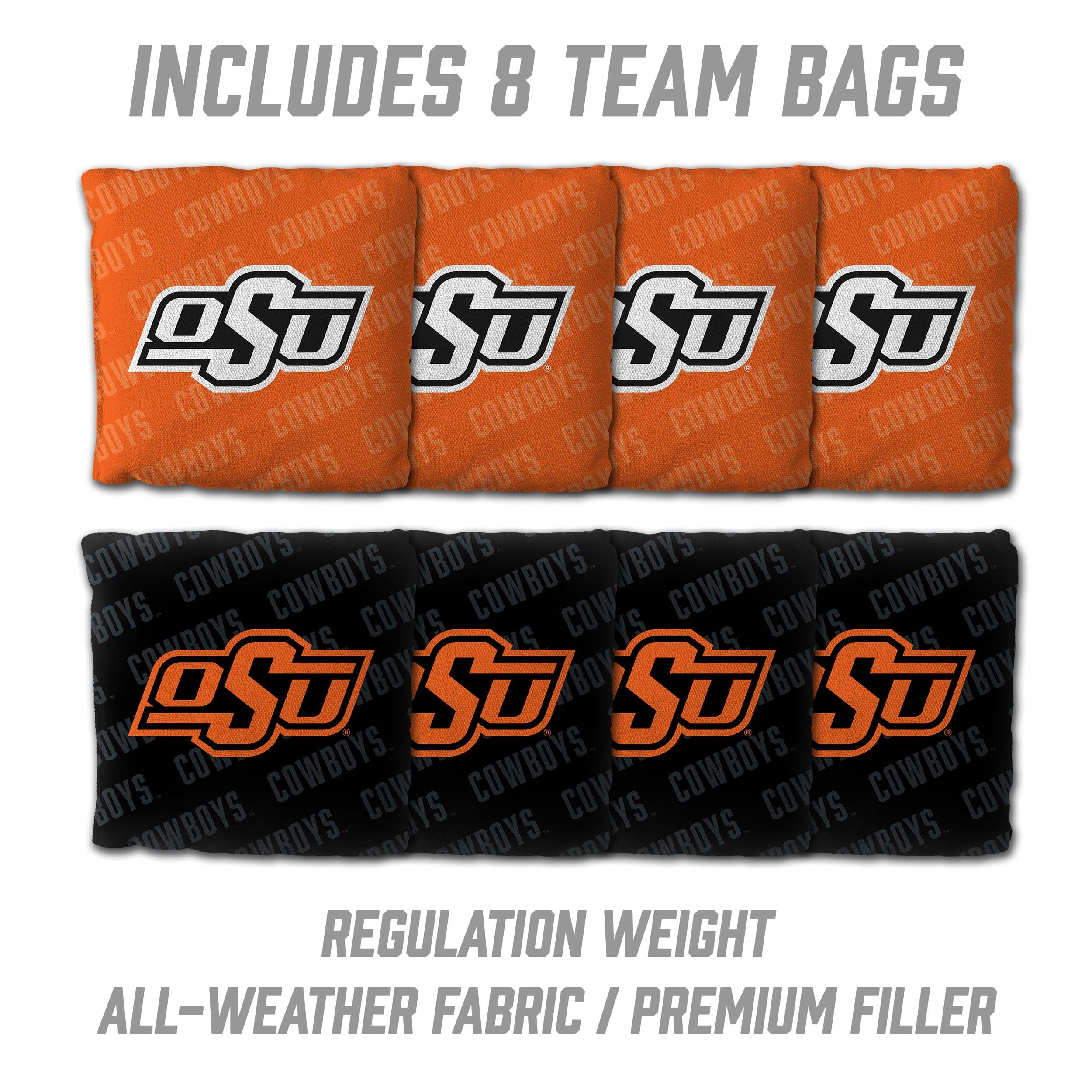 YouTheFan NCAA Oklahoma State Cowboys 2’ x 3’ Cornhole Game Set - Official College Team Logo - Perfect for Tailgating, Backyard Parties & Outdoor Games