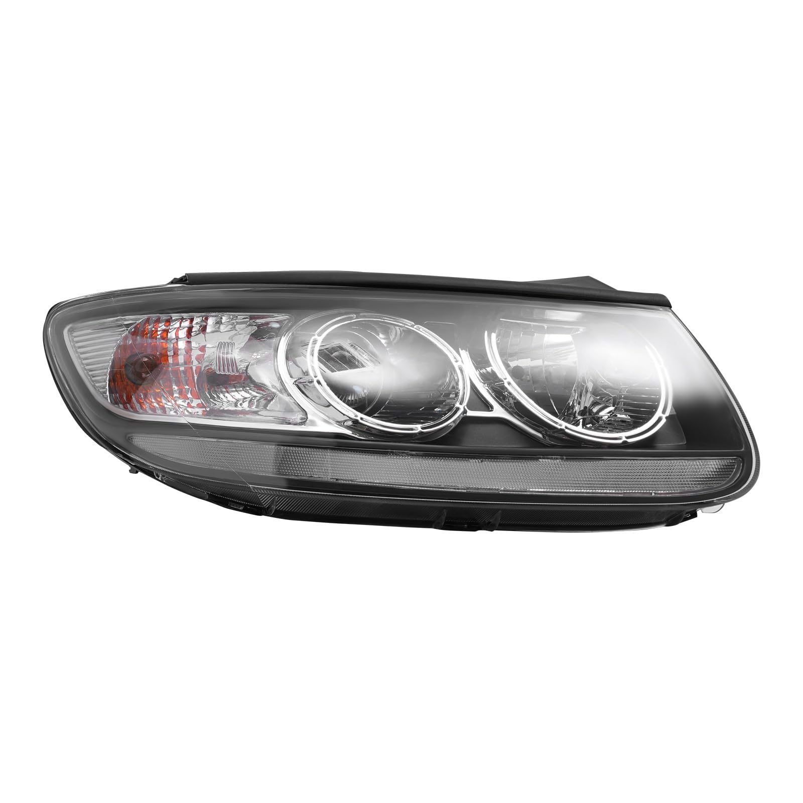 Gdrasuya10 Pair of Projector Headlights for Hyundai Santa Fe 2007-2012 - Driver & Passenger Side Headlamp Assembly Replacement - Perfect for Night Driving & Off-Road Adventures