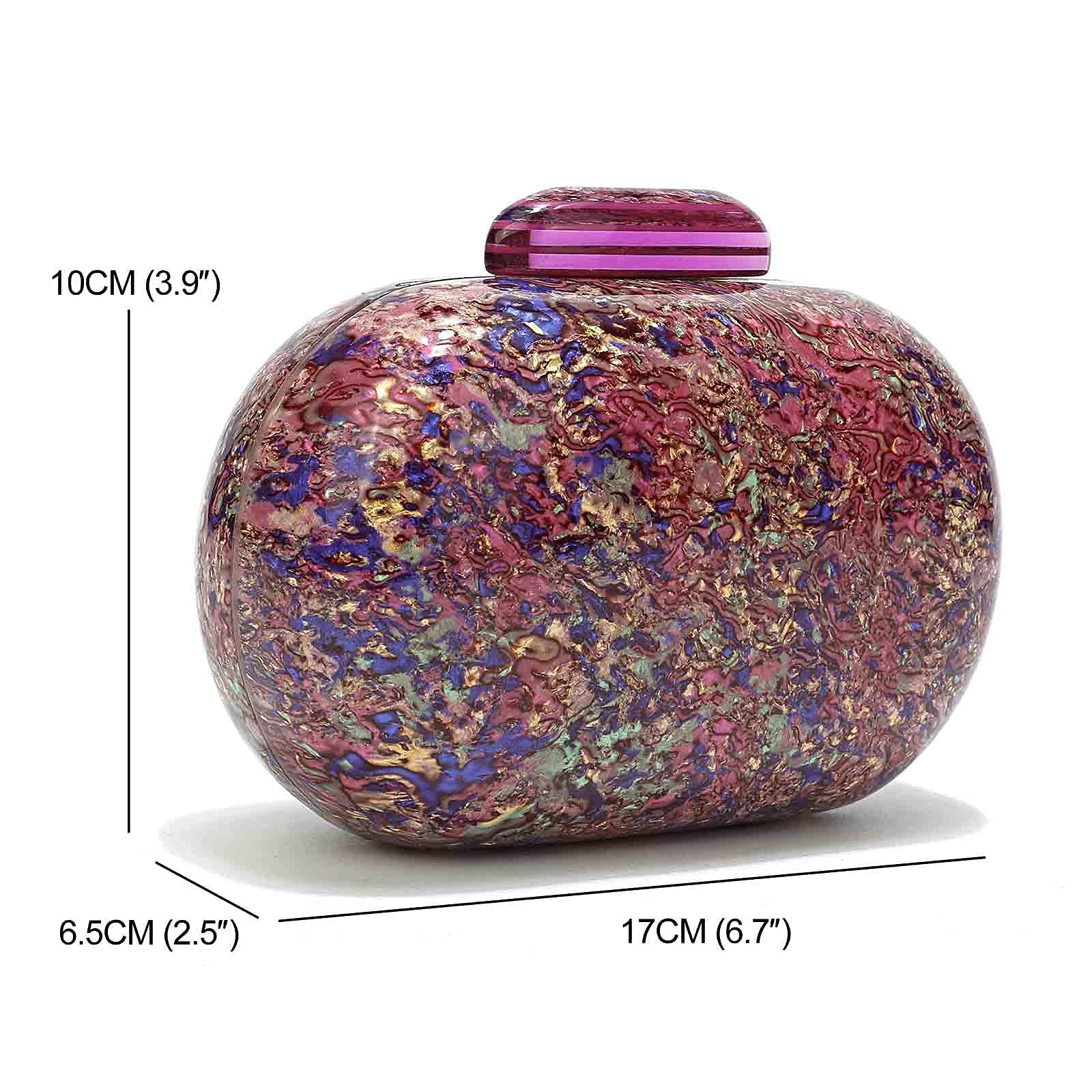 Elegant Acrylic Clutch Purse for Women - Gold Chain Evening Bag for Party, Anniversary & Formal Events - Perfect for Weddings, Galas & Special Occasions