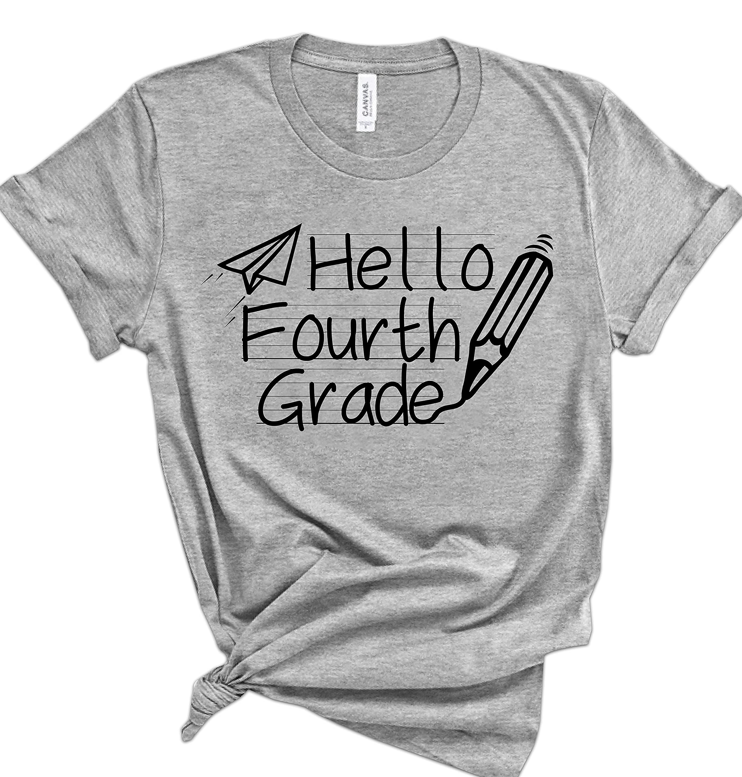 4th Grade Teacher T-Shirt - Back to School Graphic Tee for Women & Men - First Day of School Outfit - Casual Comfort Fit Cotton Shirt - Perfect for Classroom, Teacher Appreciation & School Events