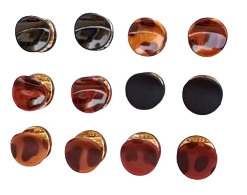Women's Small Hair Claw Clips - 12 Pack Black & Brown Shine & Matte Hair Clips for Women & Girls - Perfect for Ponytails, Buns & Everyday Hairstyles
