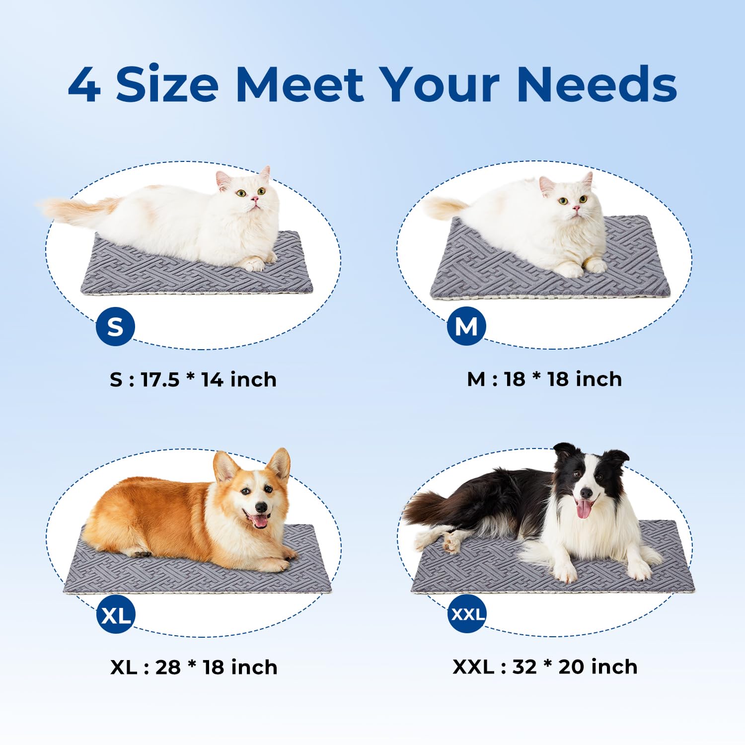 Pet Heating Pad for Cats & Small Dogs - 11 Adjustable Temperature Levels & 25 Timer Settings, Waterproof Heated Cat Bed with Chew-Resistant Cord, 18x18 Inch - Perfect for Indoor Winter Warmth & Arthritis Relief