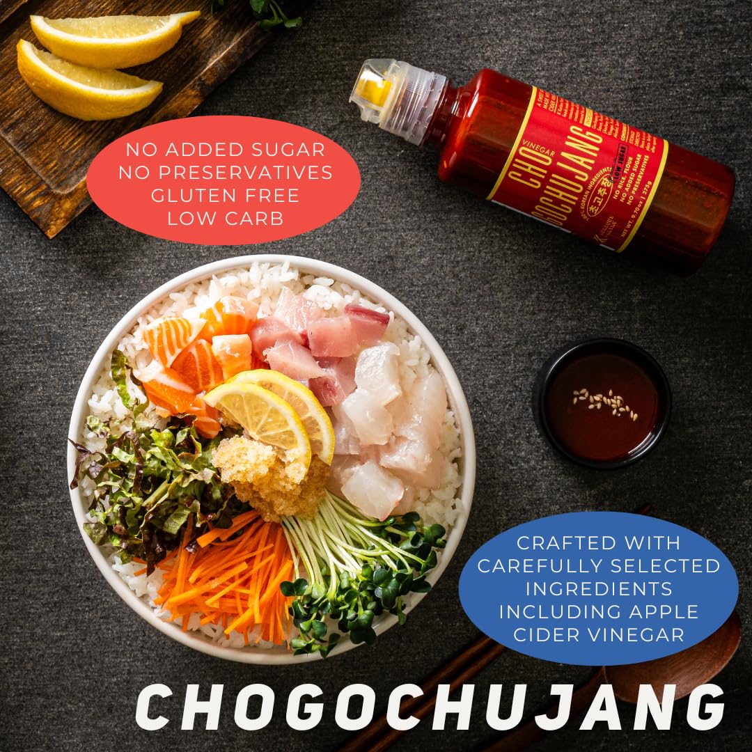 Organic K Kurious Pantry Chogochujang - Authentic Korean Red Chili Paste with Vinegar | Gluten-Free, No Added Sugar, No Preservatives | 9.7oz Sauce for Bibimbap, Tteokbokki, Marinades & Dipping