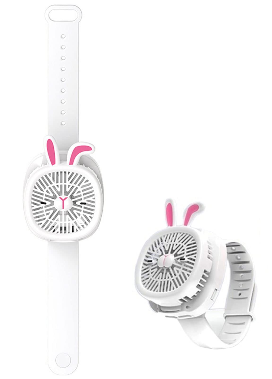 Olee Mini Watch Fan for Kids - Portable USB Rechargeable Handheld Fan with 360° Rotation, Foldable Wrist Strap & Colorful Night Light | Perfect for Outdoor Activities, School, Travel & Summer Cooling (Boys & Girls)
