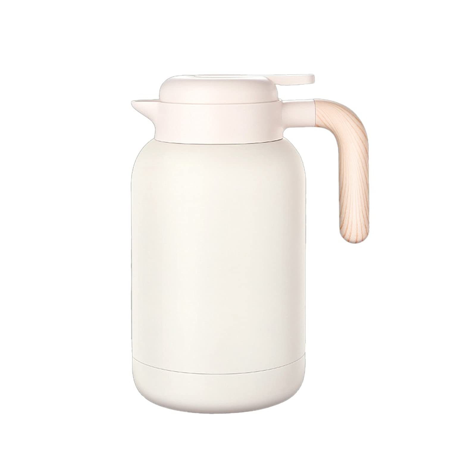 Premium Stainless Steel Insulated Carafe - 24-Hour Hot & Cold Retention, Leak-Proof Thermos for Coffee, Tea, Water & Iced Drinks | White Insulation Pot for Home, Office & Outdoor Use