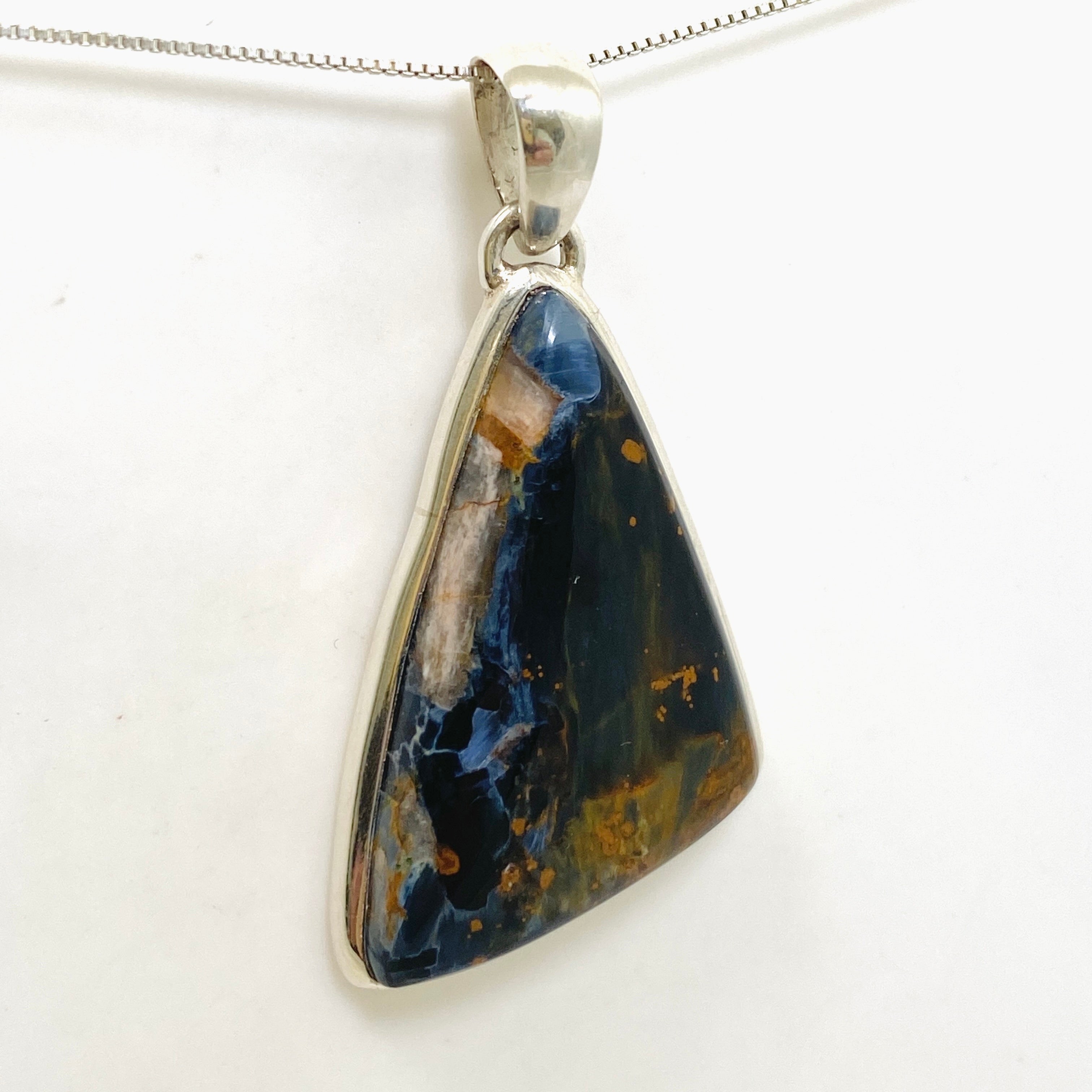 Natural Pietersite Freeform Cabochon Pendant Necklace - Unique Gemstone Jewelry PPGJ1068 for Spiritual Healing & Energy Balancing | Perfect for Meditation, Reiki, and Chakra Work