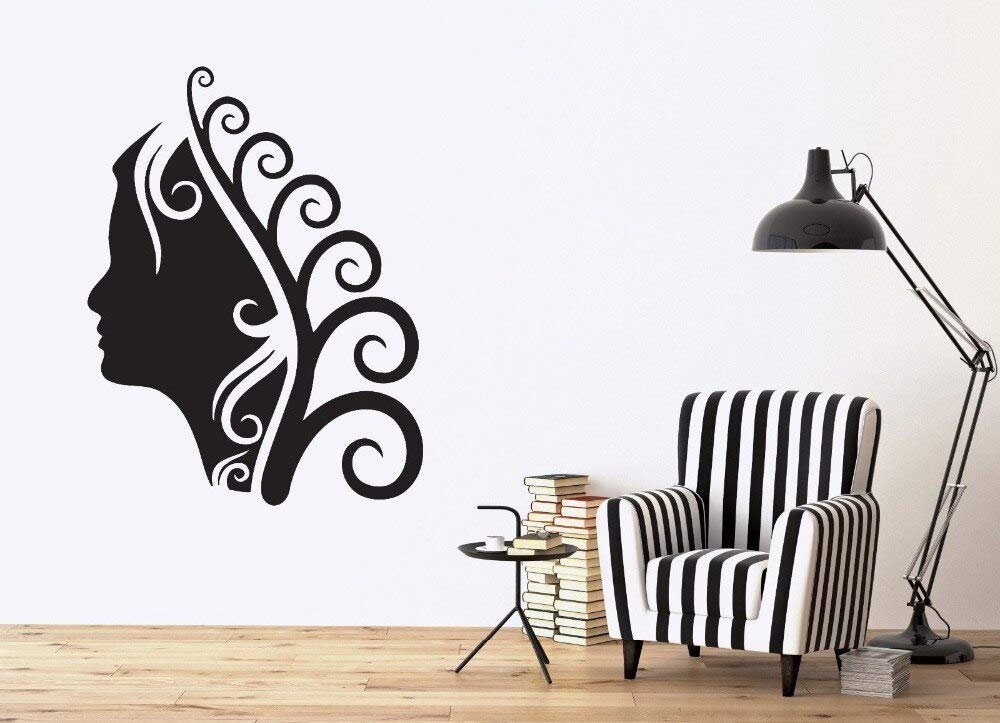 Vinyl Wall Decals for Spa & Salon - Hair Styling & Makeup Decor - Self-Adhesive Gadgets Wrap Stickers for Home & Business Use