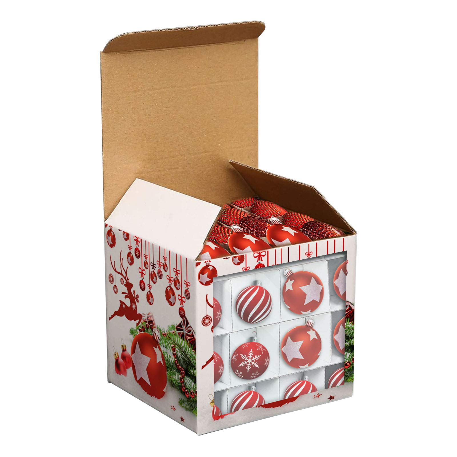 64-Piece Christmas Tree Storage Box - Organize Xmas Baubles, Ornaments & Decorations | Durable Holiday Decoration Organizer for Home & Party Use