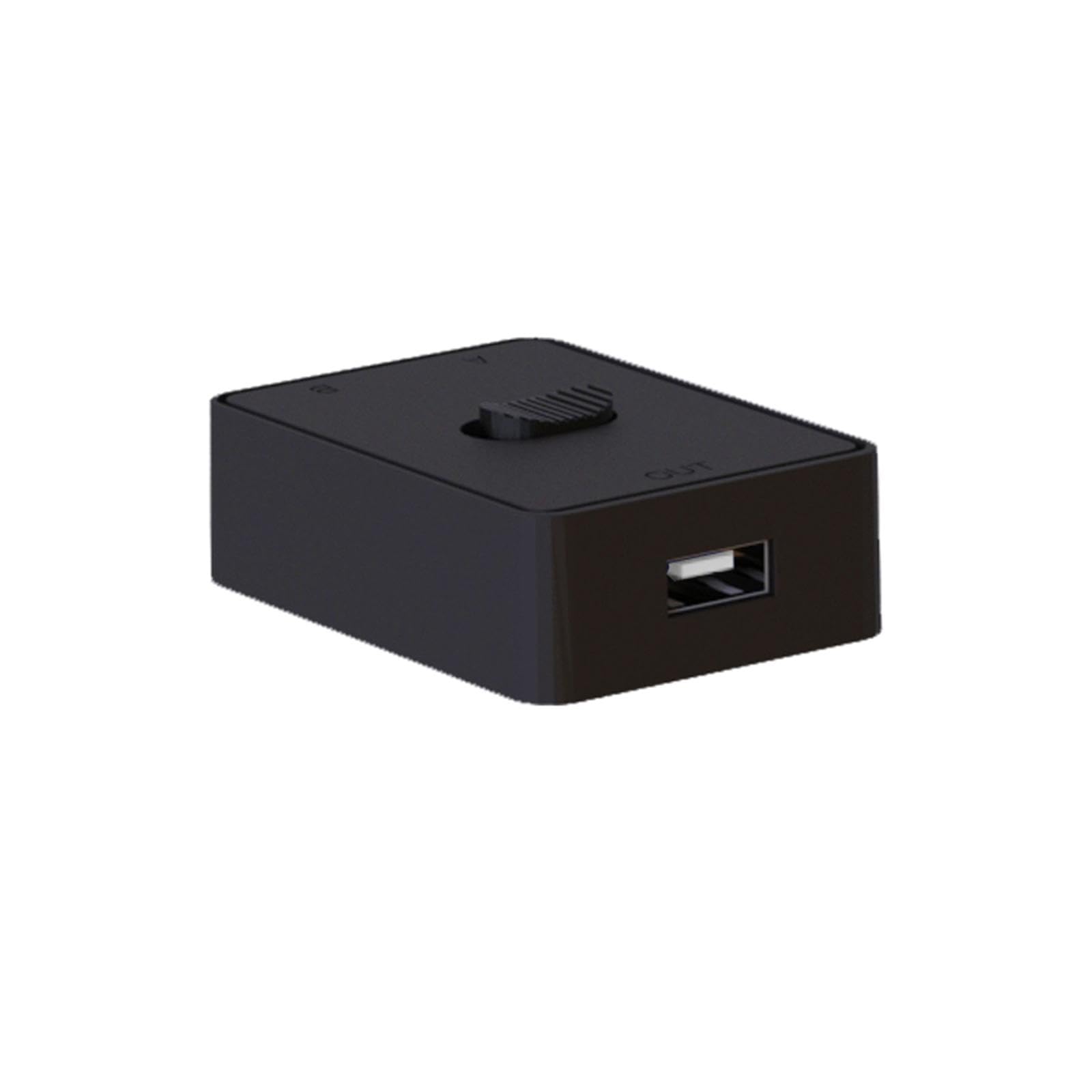Dickly USB Printer Sharing Device - 2-Port USB 2.0 Switch Selector Box for PC | Plug & Play Peripheral Switcher | Share Printers & Devices Between 2 Computers | Home Office & Small Business Solution