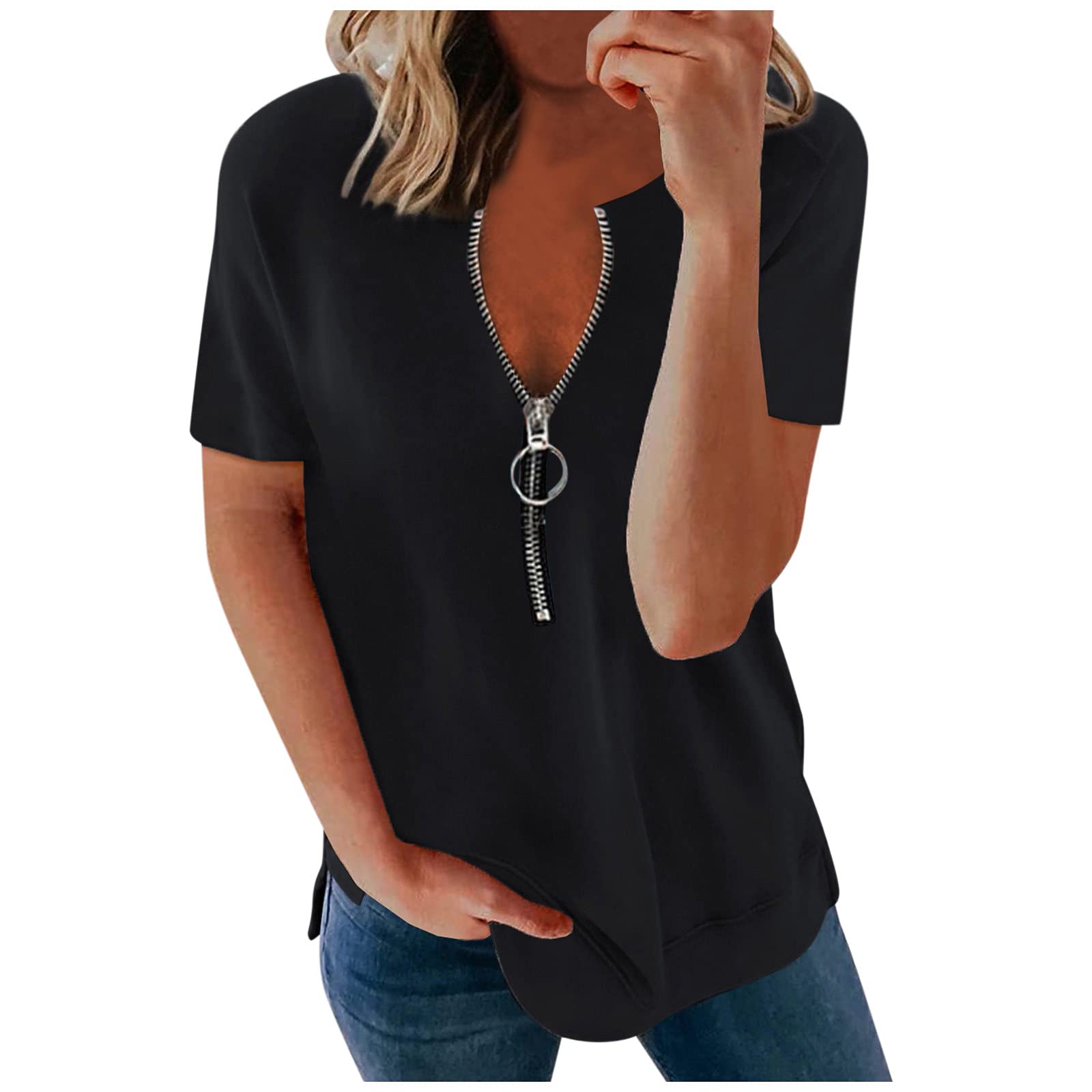 Bestheart Women's Casual Short Sleeve Loose T-Shirts - Flowy Printed Blouse Tops for Summer, Lounge & Everyday Wear | Breathable Comfort Fit for Outing, Travel & Relaxation
