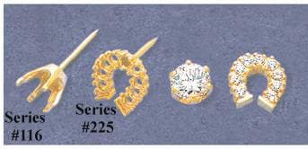 Sterling Silver or 14K Gold 5-8mm Round 6 Prong Tie Tack Pin - Custom Gemstone Cufflinks for Men - Perfect for Weddings, Business Attire & DIY Jewelry Making