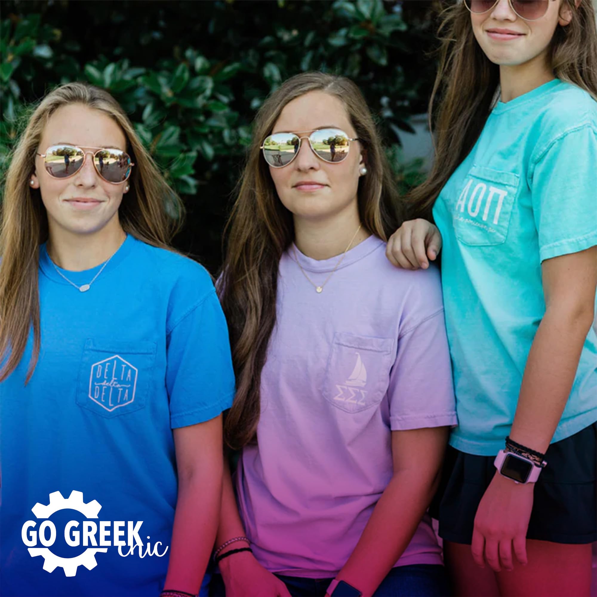 Delta Zeta Sorority Comfort Colors Pocket T-Shirt with Greek Letters - Soft & Stylish for Sisterhood Events, Campus Wear & Casual Outfits