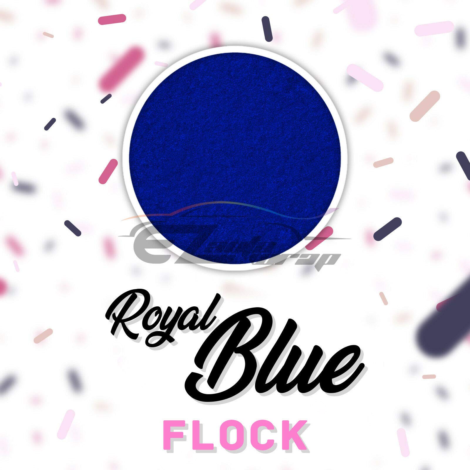 Royal Blue Flock Heat Transfer Vinyl HTV Sheet - 20