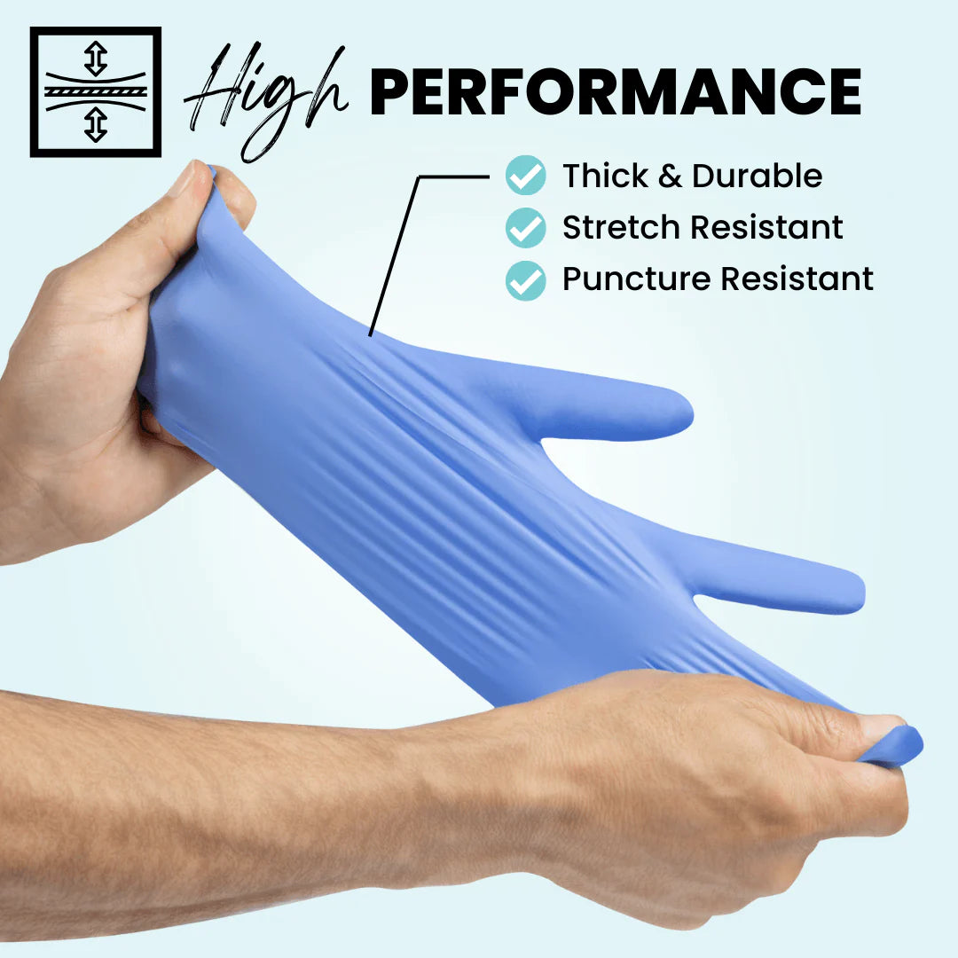 Eco-Friendly Biodegradable Nitrile Gloves - Black, 100 Count | Disposable, Chemical Resistant for Cleaning, Food Handling & Medical Use