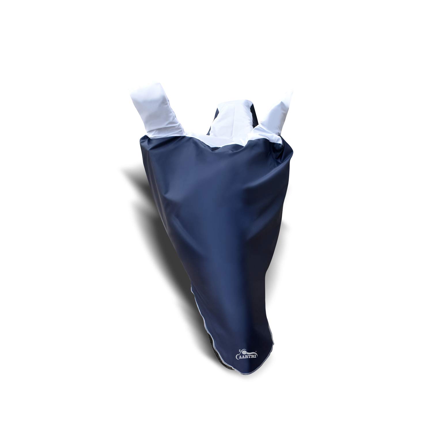 AARTRI Indus Yo Explor 2022 (BS-2,3,4,6) Full Body Cover - UV Protection & Dustproof Motorcycle Cover (Strip White) - Perfect for Outdoor Parking & Long-Term Storage