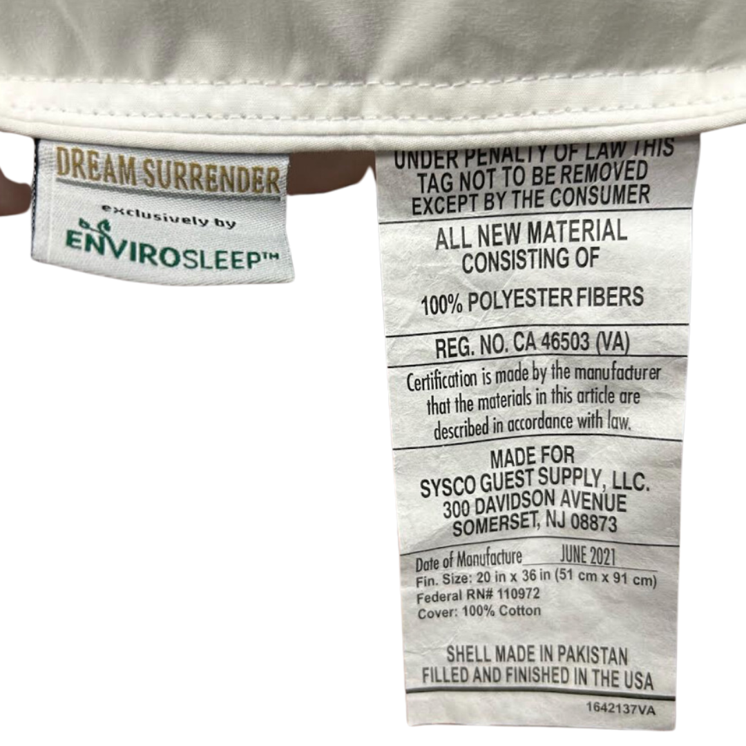 Envirosleep Dream Surrender & Dream Surrender Firm Pillow Combo Pack (2 Pillows Included) - Perfect for Side, Back & Stomach Sleepers - Relief Neck Pain & Improve Sleep Quality