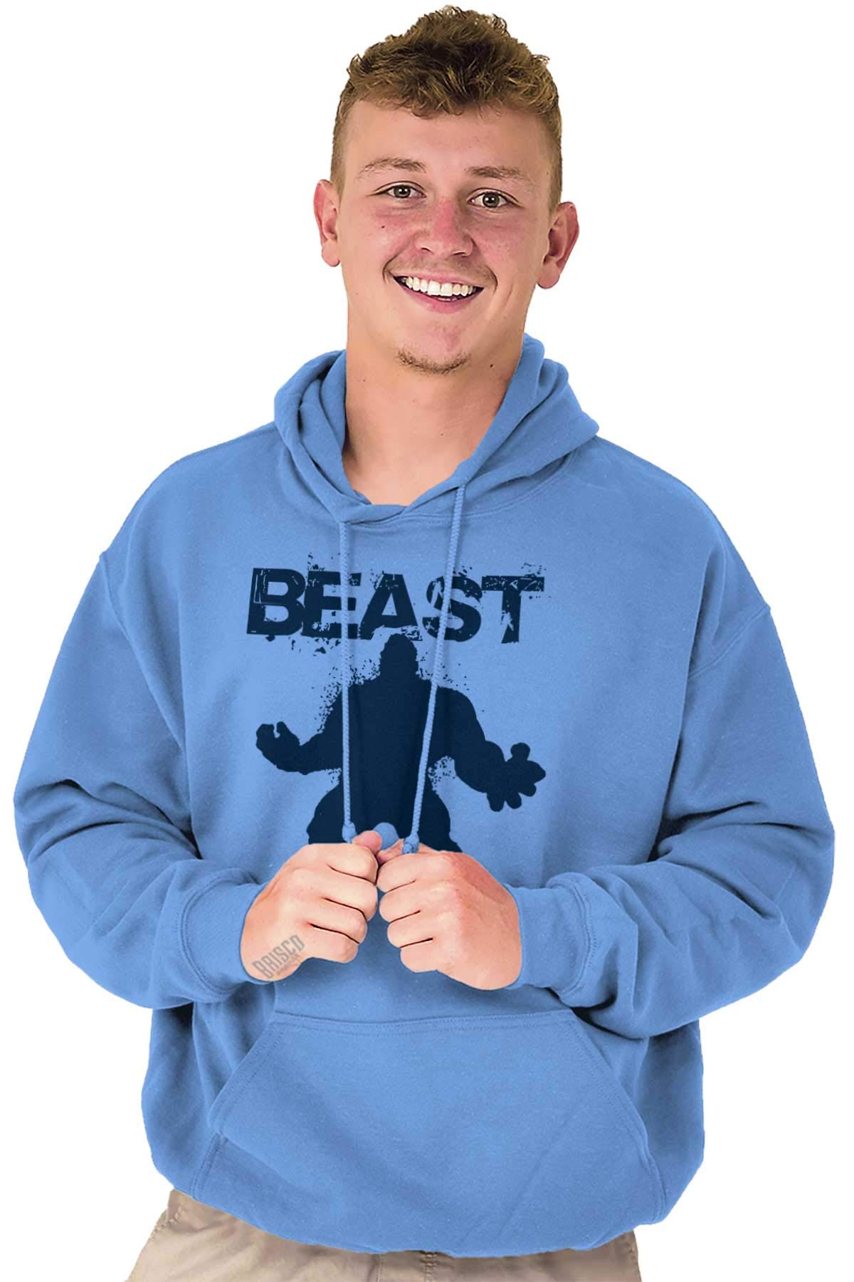 Brisco Brands Beast Gym Fitness Hoodie for Men - Heavyweight Hooded Sweatshirt for Weightlifting & Bodybuilding | Perfect for Gym Workouts & Outdoor Training