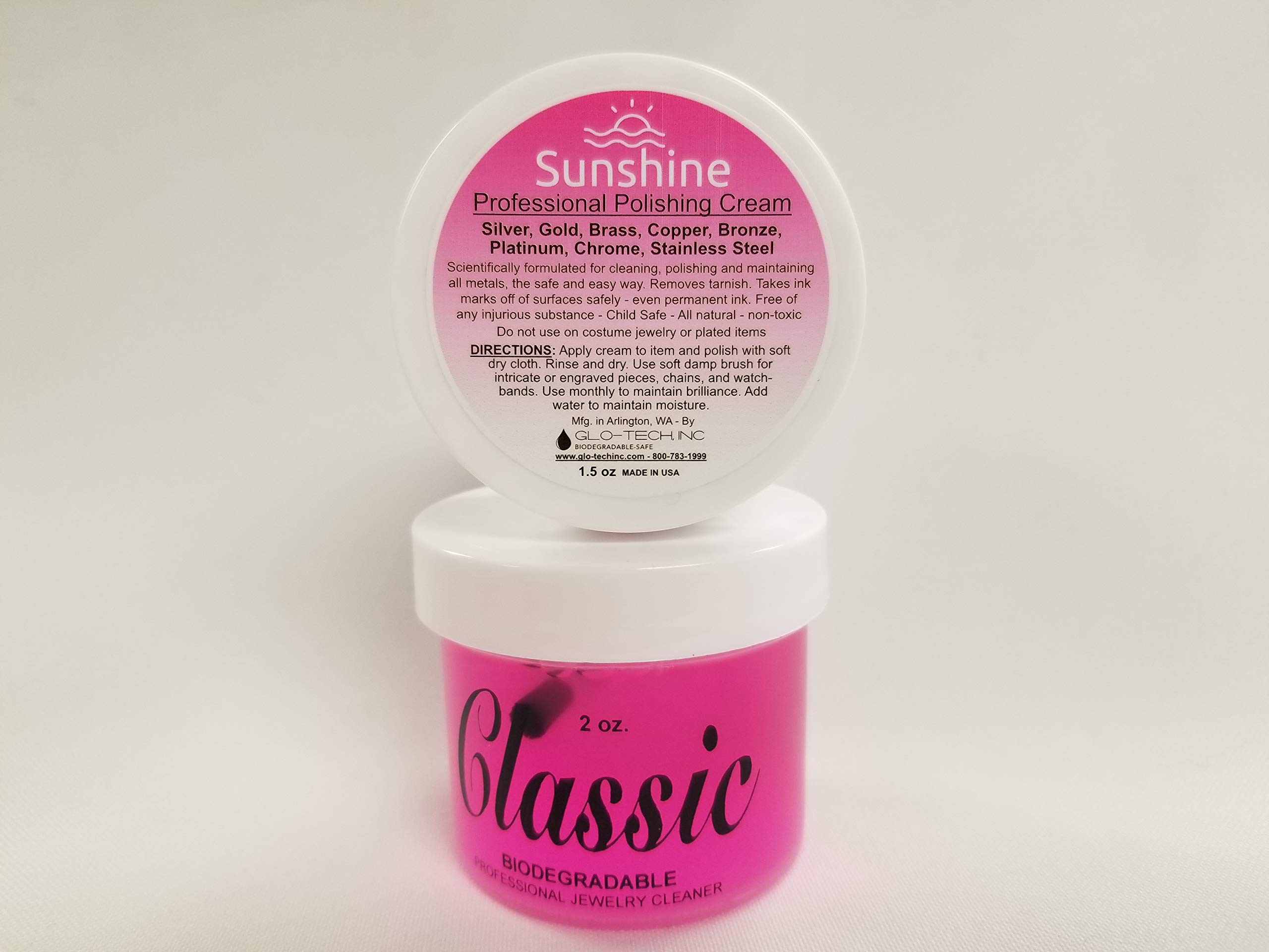 Premium Sunshine Jewelry Cleaner & Polish Kit - Safe for Gold, Silver & Diamonds | Professional Jewelry Cleaning Solution for Rings, Necklaces & Watches | Perfect for Home Use, Gifts & Travel Accessories