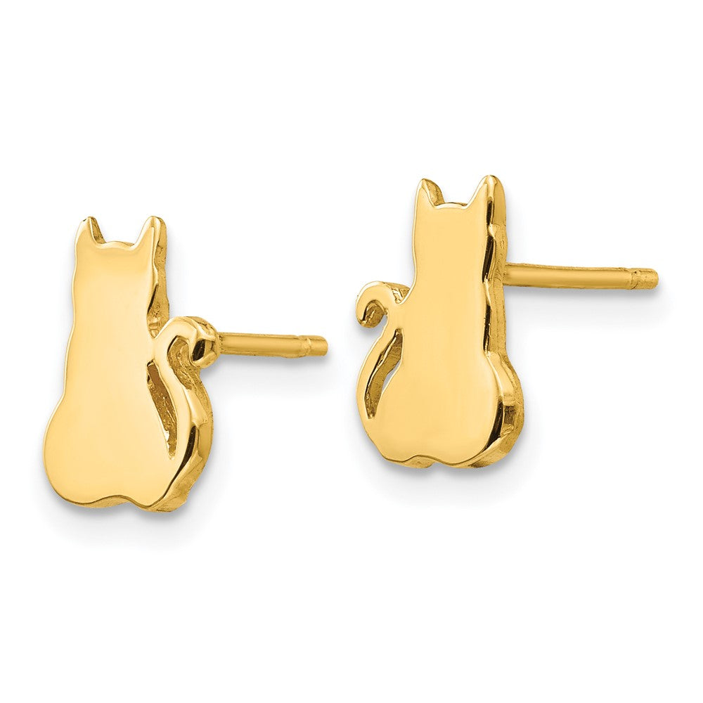Stylish 14K Gold Cat Earrings for Women - Elegant TF536 Design - Perfect for Gifts, Parties & Everyday Wear