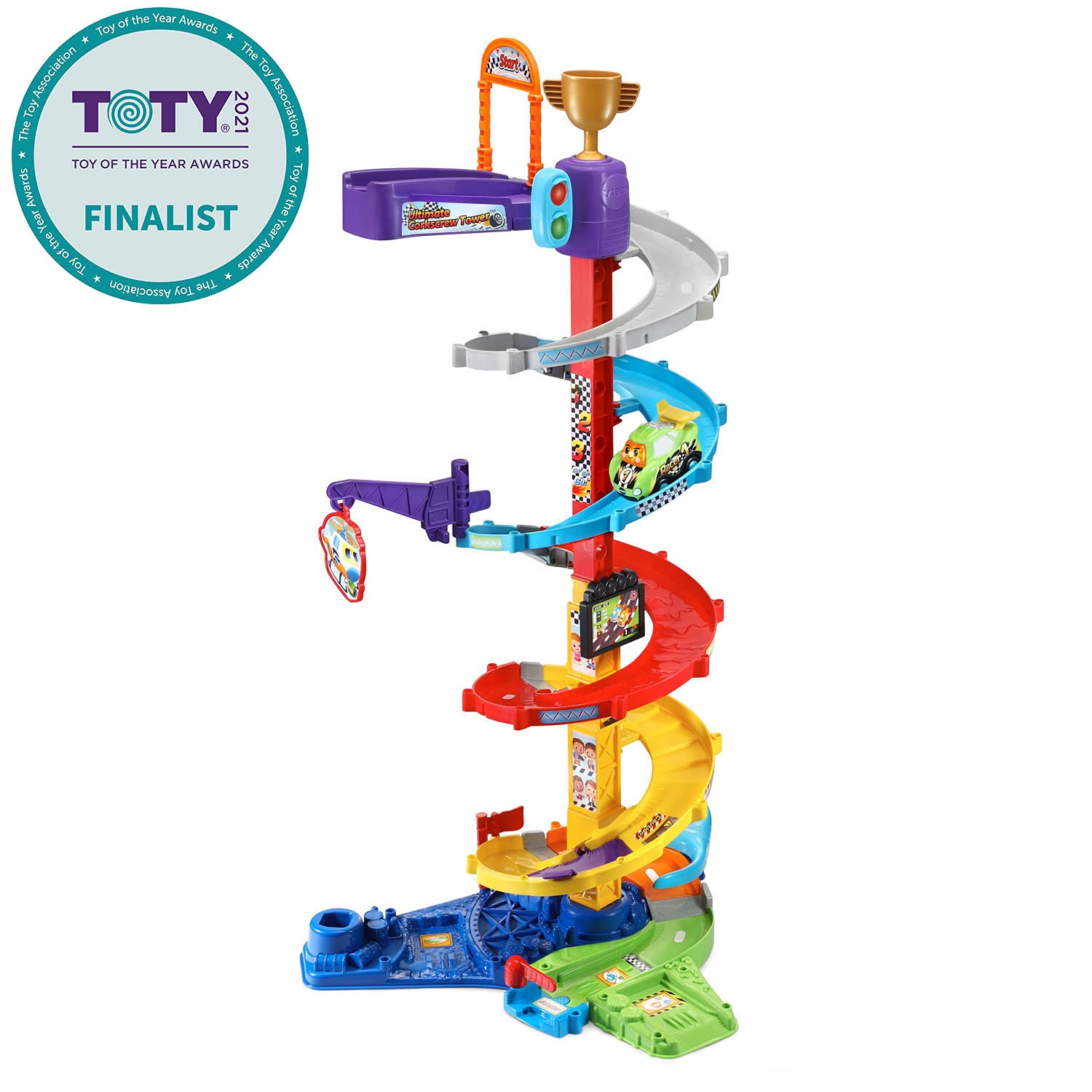 VTech Go! Go! Smart Wheels Ultimate Corkscrew Tower Playset - Interactive Learning Toy for Toddlers & Preschool Kids - Race Track with Lights & Sounds - Perfect for Indoor Playtime & Early Childhood Development
