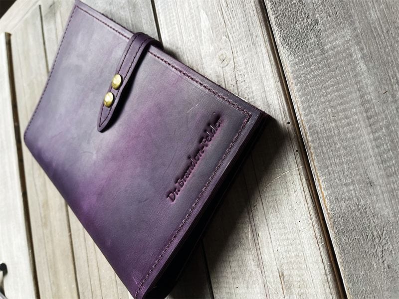 Elegant Purple Refillable Leather Journal for Women - Perfect for Writing, Sketching & Gift Giving