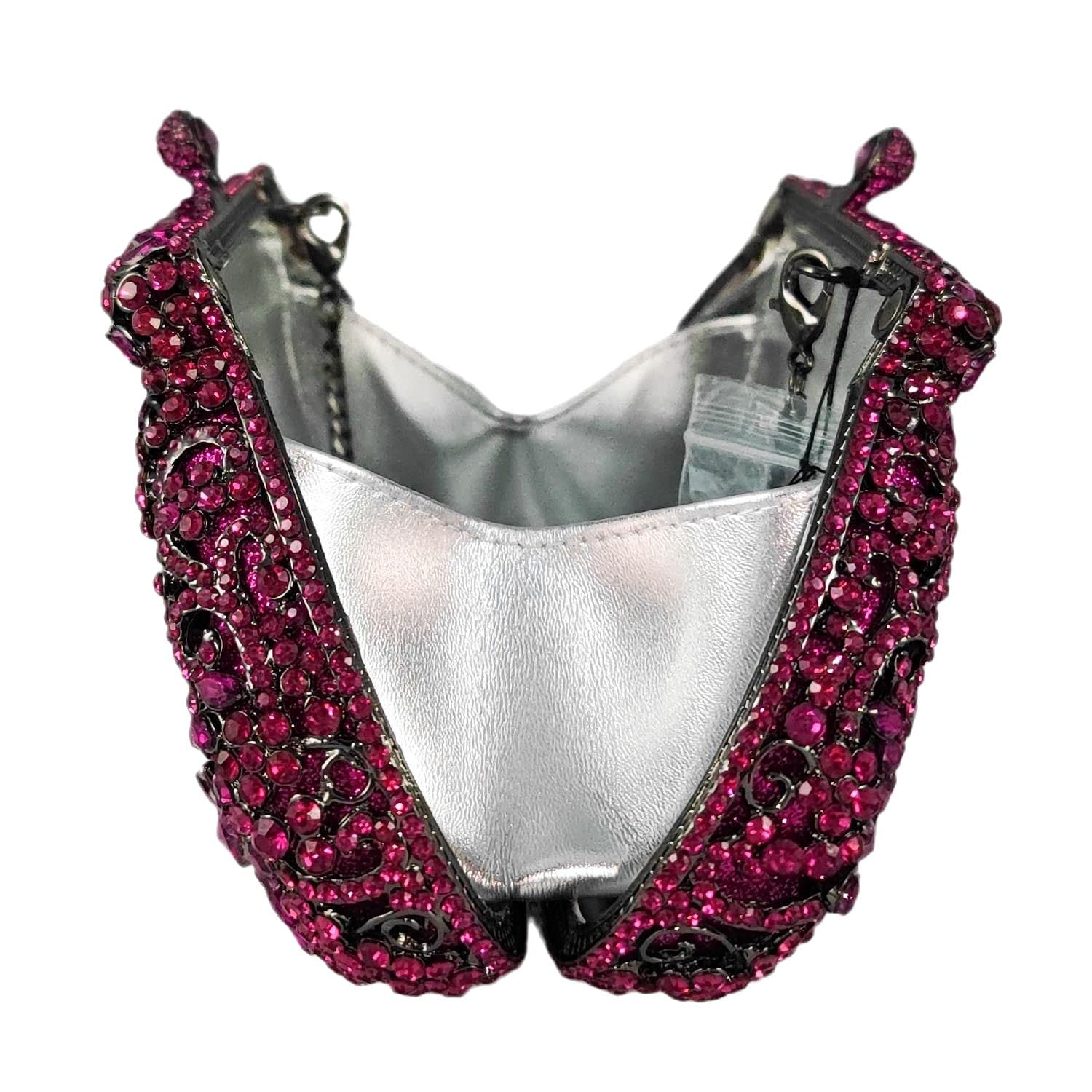 FGG Women's Crown Minaudiere Handbag - Elegant Flower Crystal Clutch Purse for Formal Evening, Wedding & Special Occasions | Perfect as Bridal Accessory, Prom or Gala Event Bag