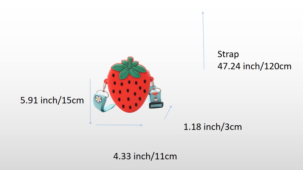 Strawberry Pineapple Avocado Silicone Crossbody Bag for Women Girls - Cute Fruit Shoulder Purse for Beach, Travel, Shopping & Daily Use