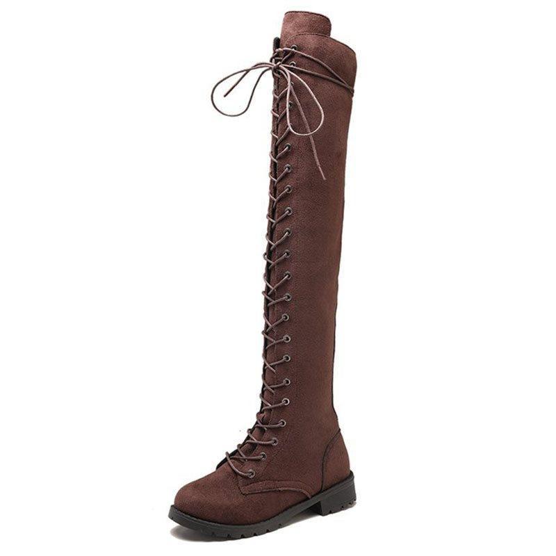 Konhill Women's Fashion Lace Up Ankle Boots - Stylish Comfort for Fall & Winter, Perfect for Casual Outfits, Office Wear & Date Nights
