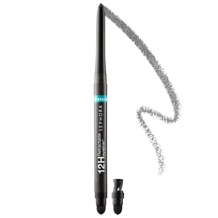 Waterproof 12HR Retractable Eyeliner Pencil - Long Lasting Smudge Proof Eye Liner for Sensitive Eyes | Perfect for Daily Makeup, Party Looks & Professional Use - Sephora Collection