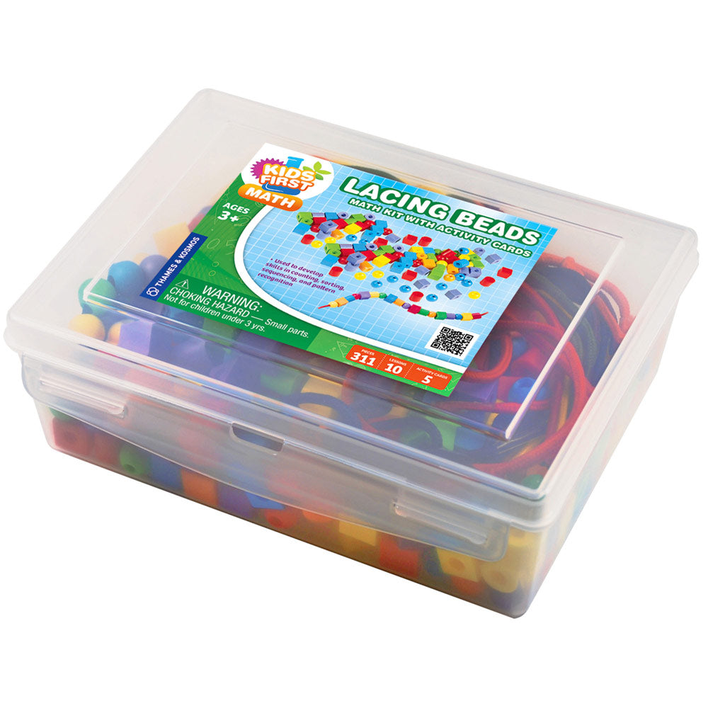 Kids First Math: Educational Lacing Beads Math Kit with Activity Cards | STEM Learning Toy for Counting, Patterns & Fine Motor Skills | Perfect for Homeschool & Classroom Math Activities