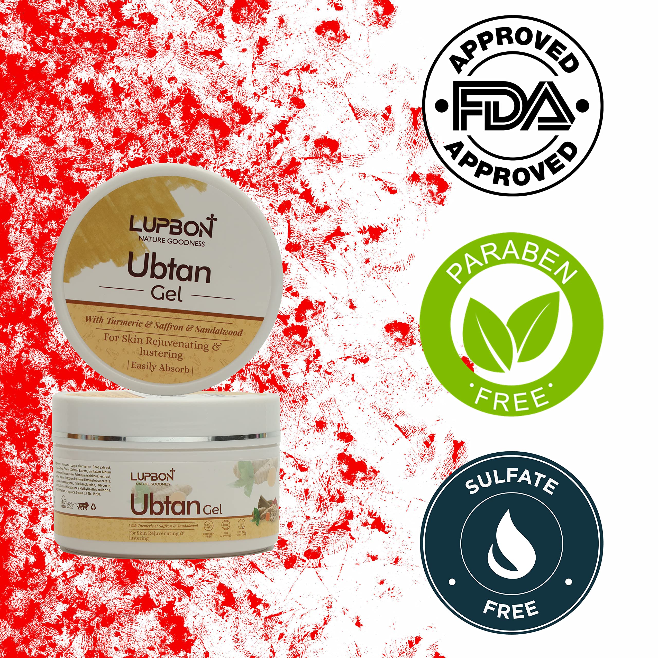 Ubtan Gel (250g) - Natural Skin Brightening & Exfoliating Face Wash for Glowing Complexion | Perfect for Daily Skincare Routine & Acne Treatment