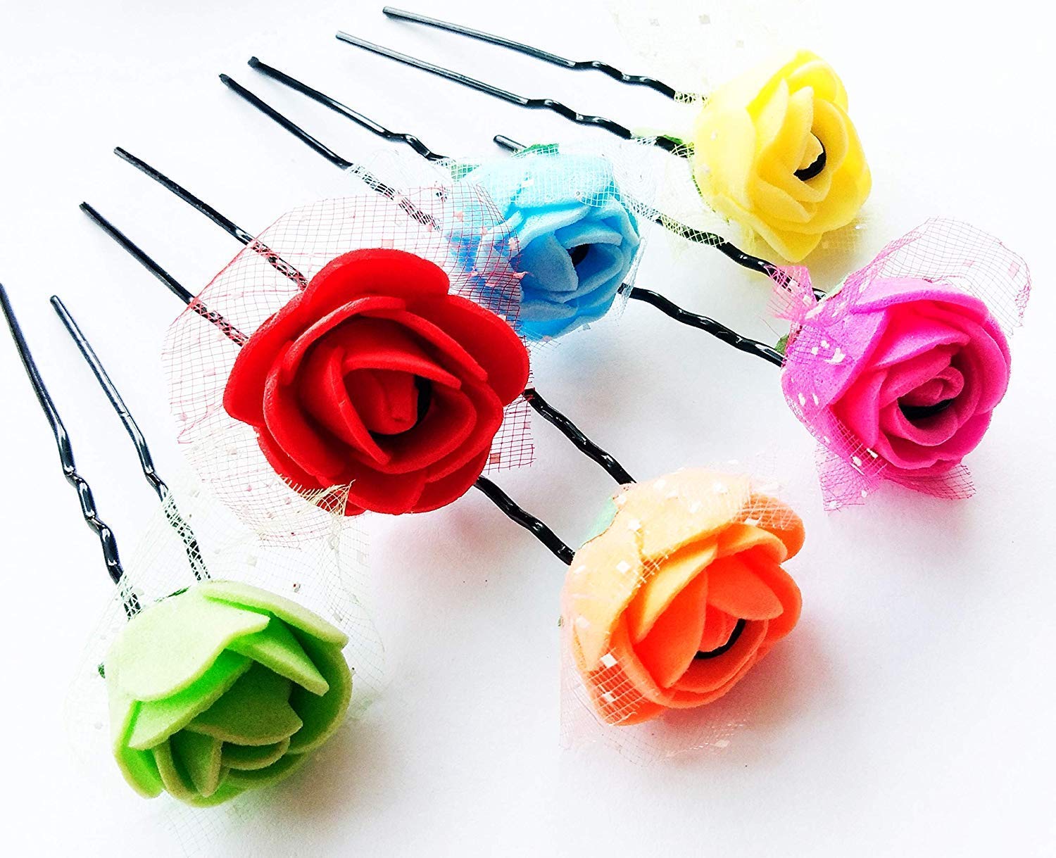 Elegant Juda Hair Pins for Bridal & Party Hairstyles - 12-Piece 5-Inch Wedding Bun Decor Hair Accessories Set (M2) - Perfect for Weddings, Proms & Special Occasions