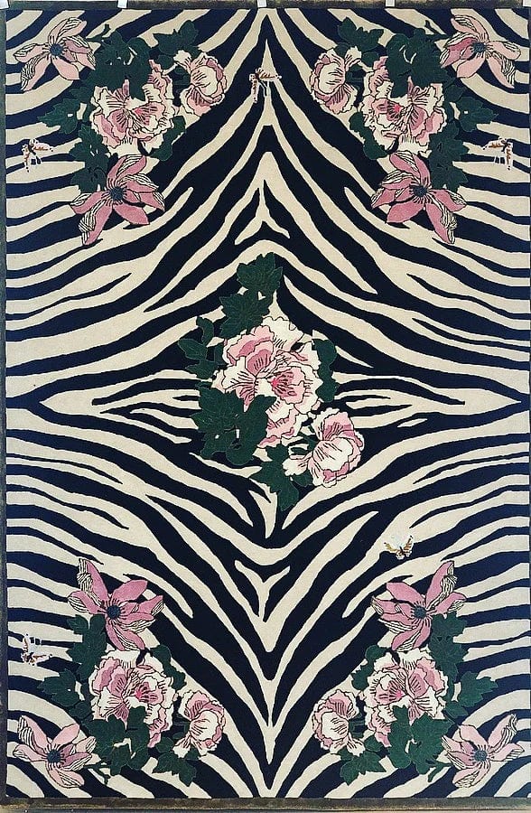 Zebra Floral Print Area Rug - Soft & Stylish Home Decor for Living Room, Bedroom, or Nursery | PRE ORDER