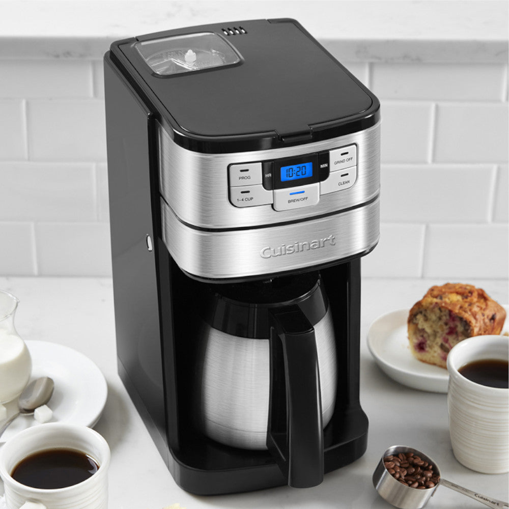 CUISINART DGB 450C Automatic Grind & Brew 10 Cup Thermal Coffeemaker - Fresh Coffee Maker with Built-in Grinder & Stainless Steel Carafe - Perfect for Home, Office & Morning Coffee Routine