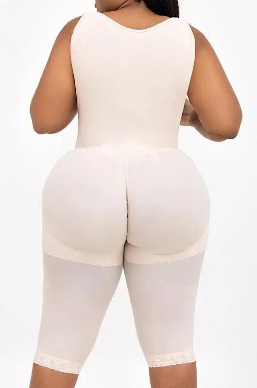 Stage 1 Post Lipo BBL Faja for Curvy Body - Knee Length Shapewear #8464 | Perfect for Post-Surgery Recovery & Body Contouring