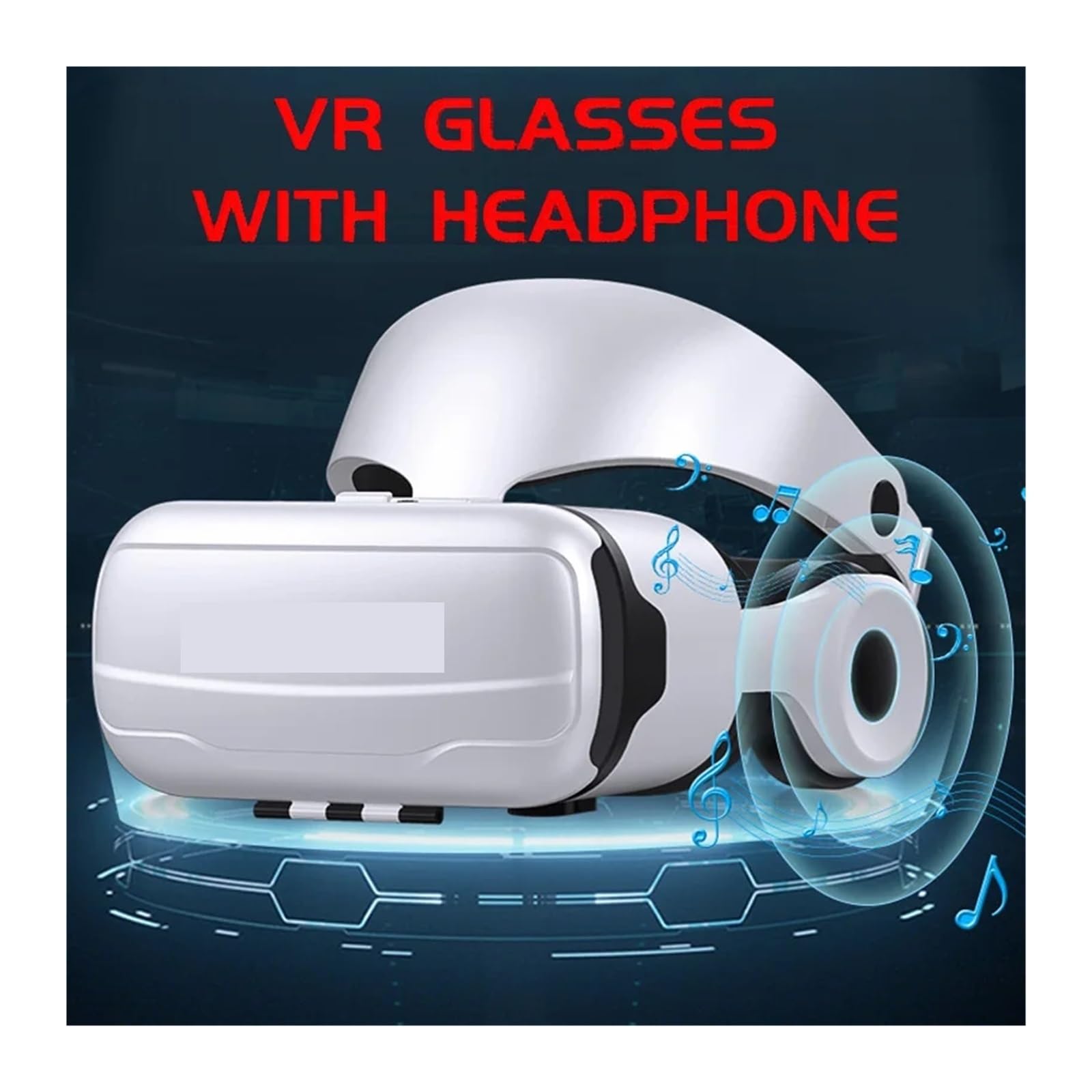 VR Glasses All-in-One Headset | 3D HD Virtual Reality Gaming Glasses | Compatible with iPhone & Android | Perfect for Gaming, Movies & Virtual Travel
