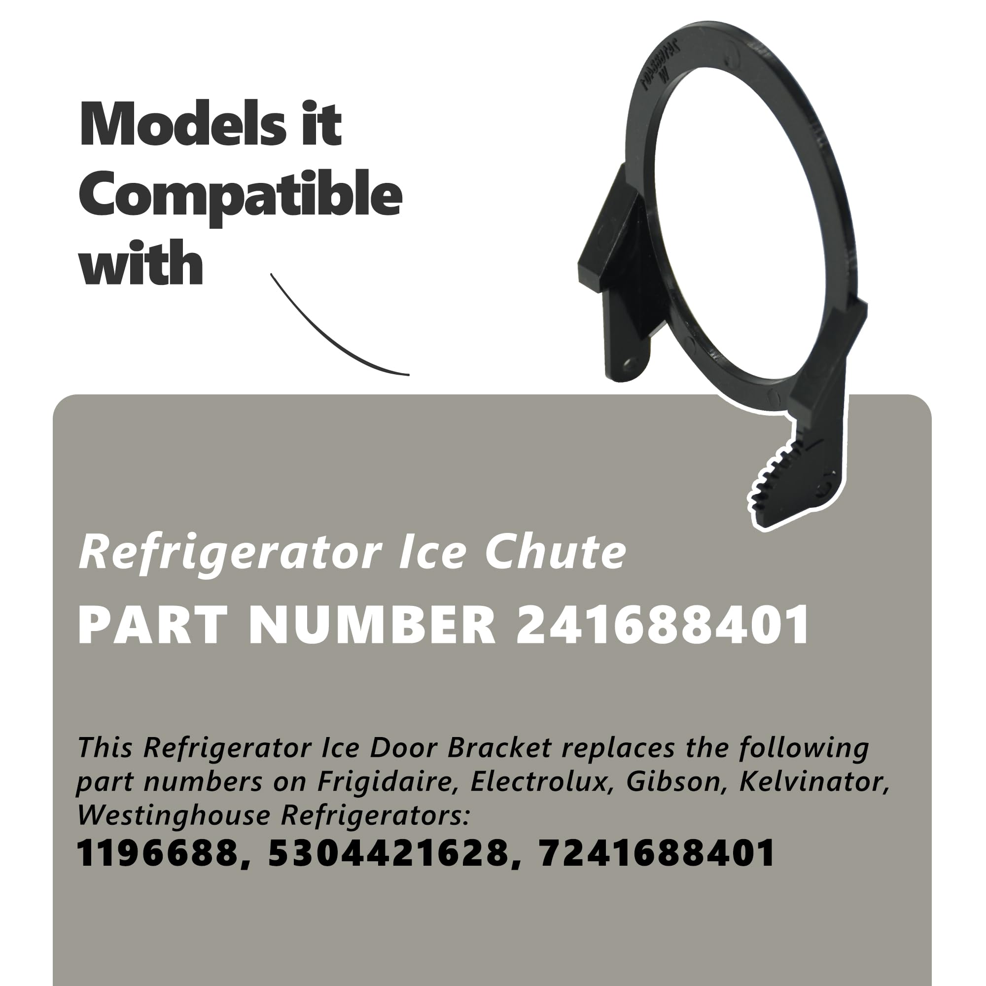 Genuine Frigidaire Electrolux Ice Maker Replacement - 241688401 Ice Chute Flap Dispenser for Refrigerator Repair | Compatible Appliance Accessories & Supplies | Perfect for Kitchen, Home, and Commercial Use