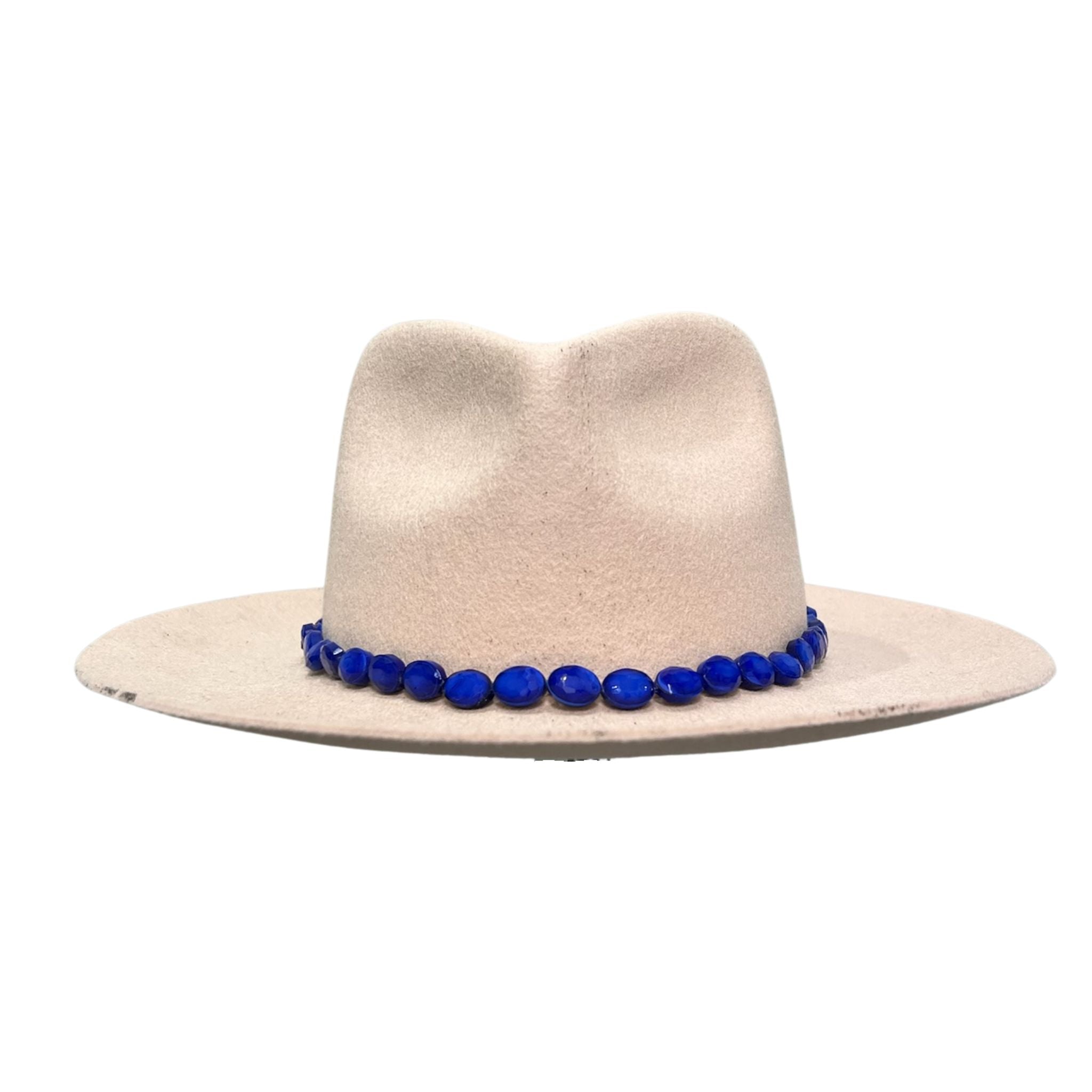Royal Blue Oval Hat Band for Cowboy Hats - Elegant Western Hat Accessory for Rodeo, Country Music & Outdoor Events