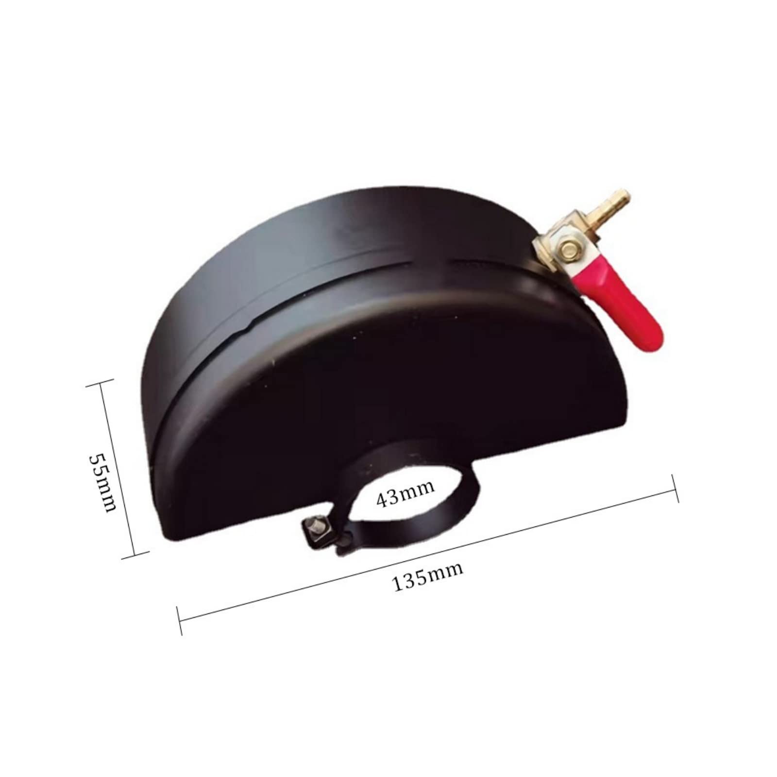 Angle Grinder to Grooving Machine Protective Cover with M10 Adapter - Safety Dust Collection Guard Kit for Water Cutting & Metalworking | Workshop & Construction Site Use