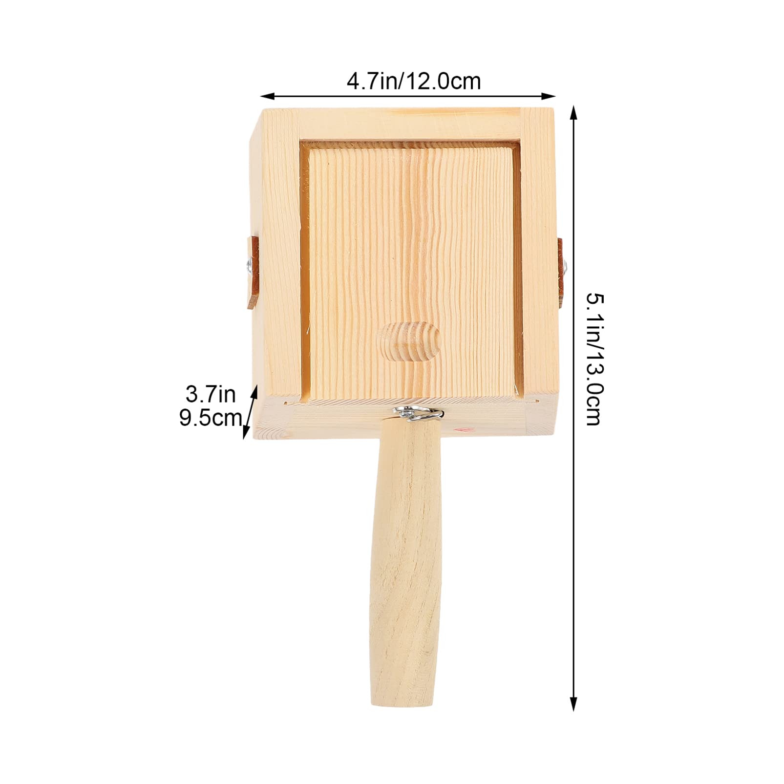 Healifty Portable Wood Moxa Box with One Hole - 13x12x9.5cm Body Massager Tool for Acupuncture & Pain Relief - Perfect for Home Therapy & Spa Relaxation