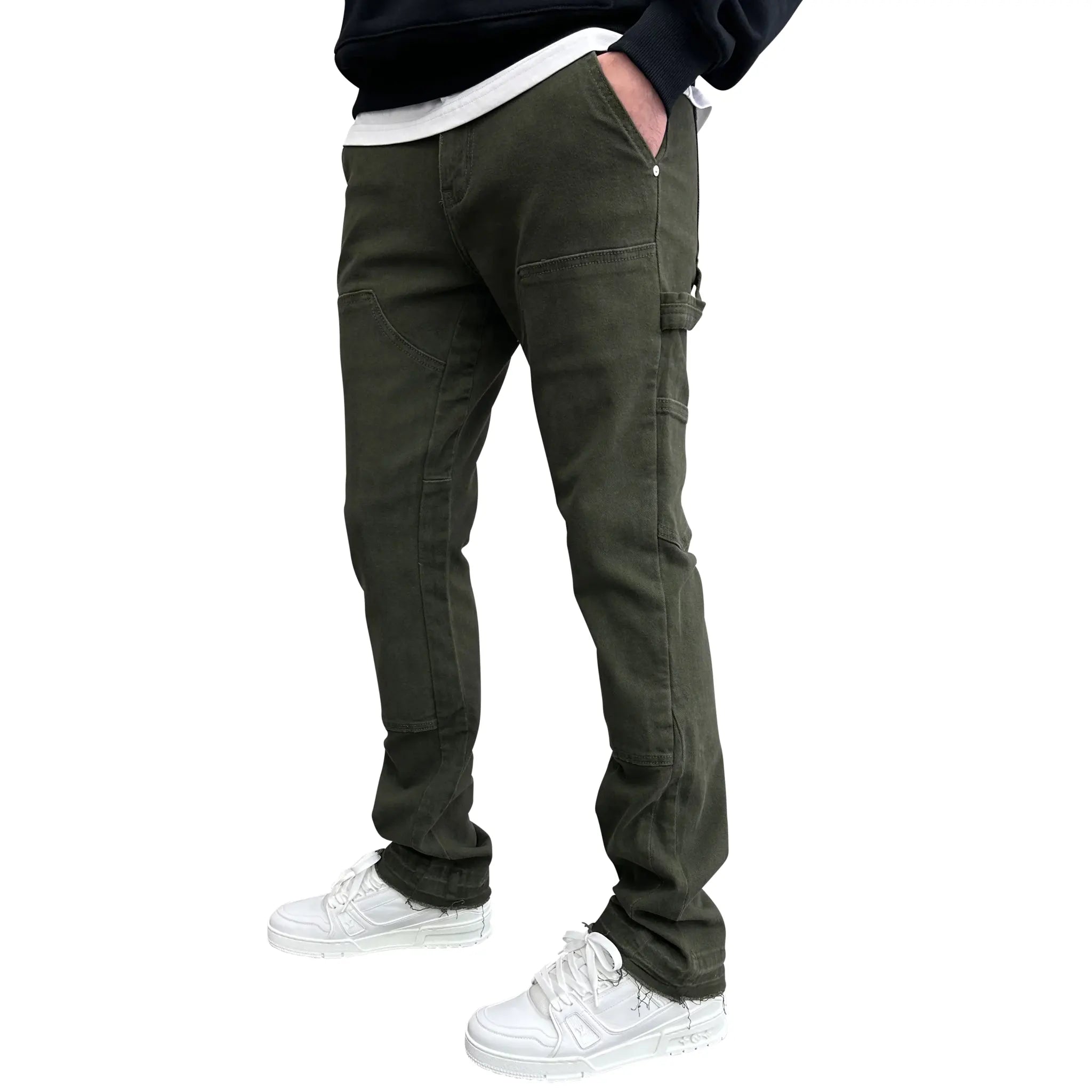SIARR Rio Jeans for Women - High Waist Stretch Denim Pants in Green | Comfortable & Stylish for Casual Wear, Office & Night Out
