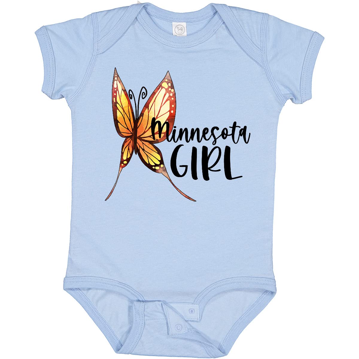 Inktastic Minnesota Girl Butterfly Baby Bodysuit - Cute Butterfly Print Onesie for Infants & Toddlers - Perfect for Playdates, Photo Shoots & Everyday Wear