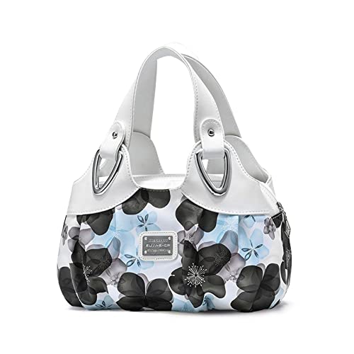 White Handle/Blue Flower