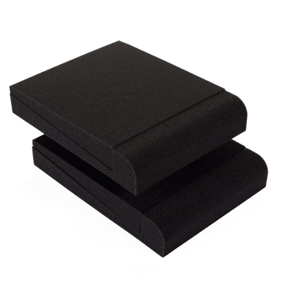 TRUE NORTH Studio Monitor Isolation Pads for 6.5-8 Inch Speakers - Premium Sound Dampening Foam Pads for Bookshelf & Studio Monitors - Enhance Audio Clarity & Reduce Vibrations for Home Studios & DJ Setups
