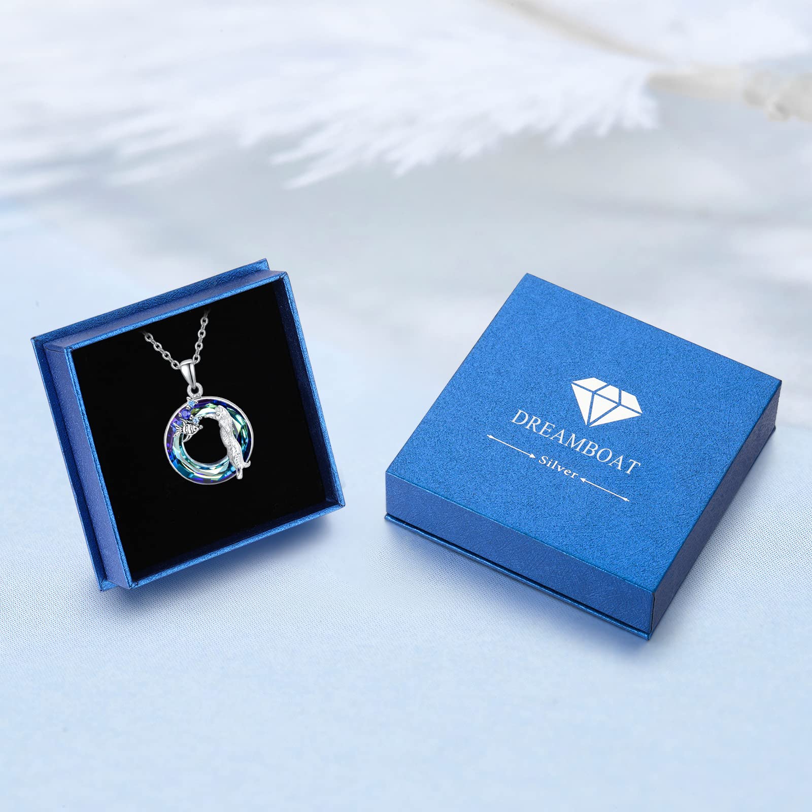 DreamBoat Sterling Silver Cat Necklace for Women - Elegant Crystal Cat Pendant, Cute Animal Jewelry, Perfect Friendship Gift for Cat Lovers | Ideal for Birthdays, Anniversaries & Everyday Wear