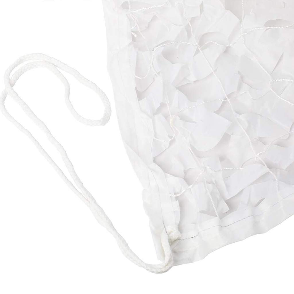 Military Camouflage Netting - Heavy Duty Oxford Polyester Reinforced UV Resistant Shade White Camo Net for Sun Protection | Perfect for Camping, Hunting, Shooting Ranges & Military Themed Party Decorations | Outdoor Use, Backyard Privacy & Tactical Concealment